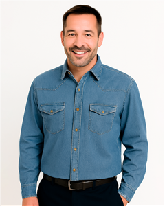 025 - Camisa Jean 2 Bolsillos con Tapa